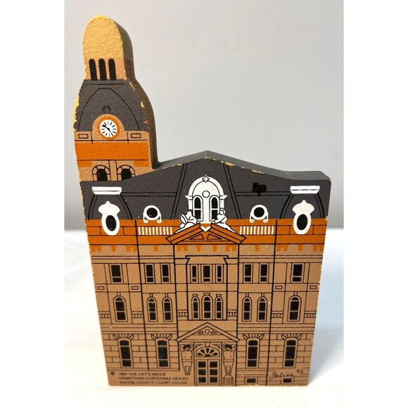 The Cats Meow 1992 Hometown Christmas Series Wayne County Court House Decor Piec - Picture 4 of 6